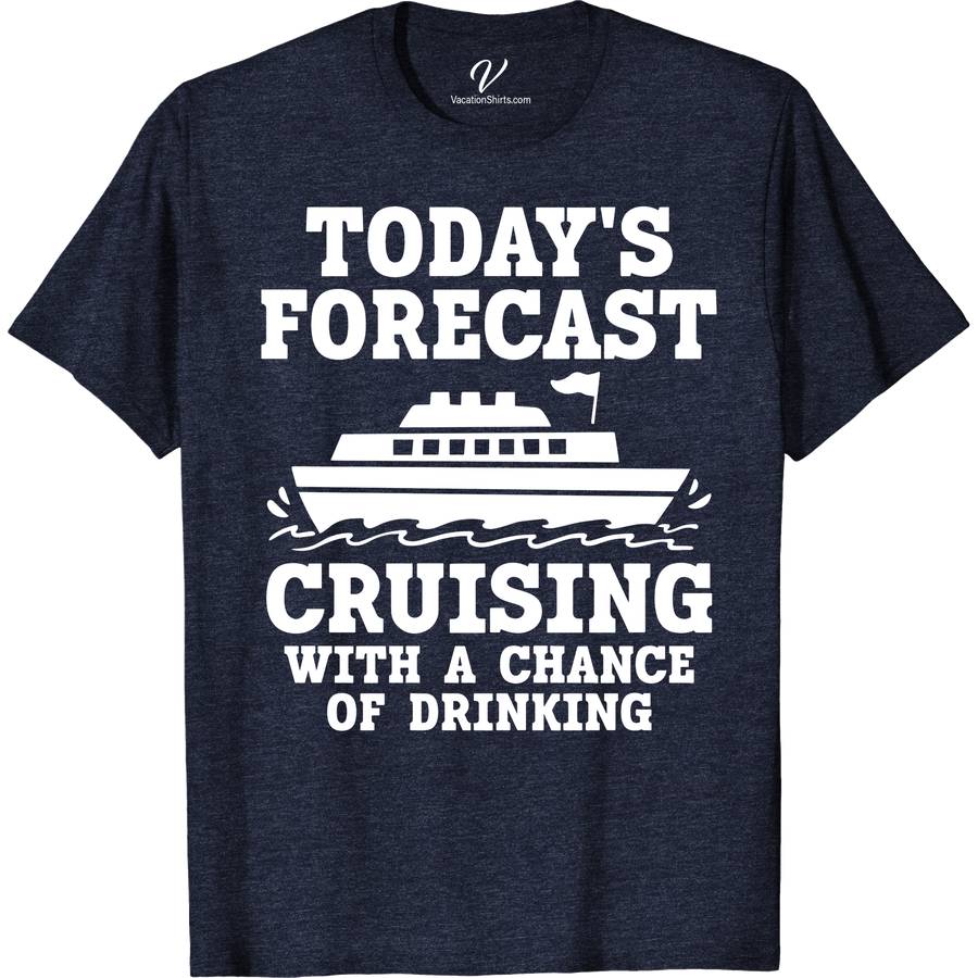 Entelinam Forecast Cruising & Drinking Vacation Tee